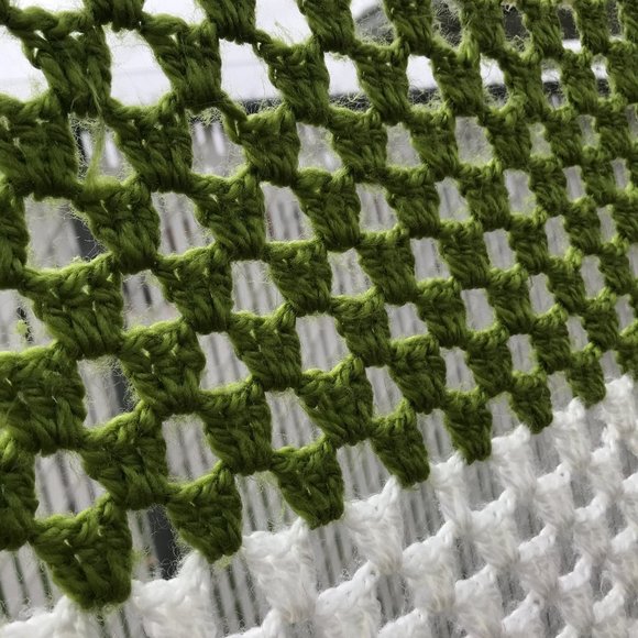 Granny Afghan Handmade Crocheted Vintage Square Cottagecore Grandmas Attic - Picture 4 of 6